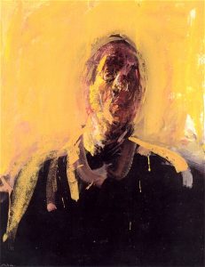 Ibrahim Shahda - Autoportrait sur fond jaune