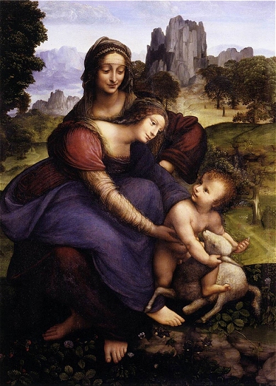 Léonard (atelier) Sainte Anne Uffizi Firenze 