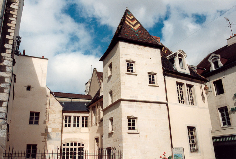 Typical Burgundian building on Place François Rude