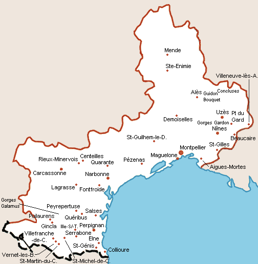 Languedoc-Roussillon Map