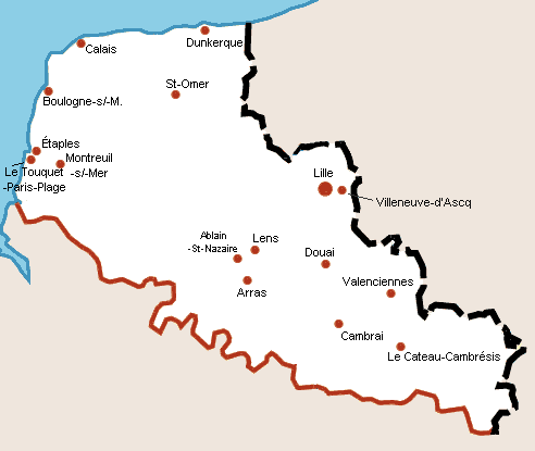 Nord-Pas-de-Calais Map