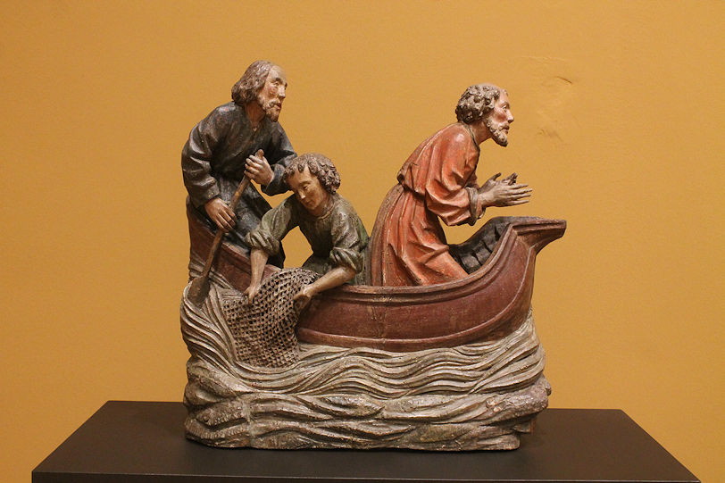 Miraculous draught of fish sculpture