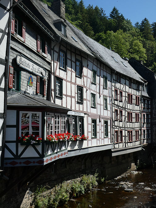 Half-timbered houses along the Rur