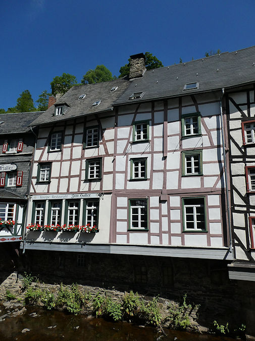 Houses along river Rur viewed from Markt