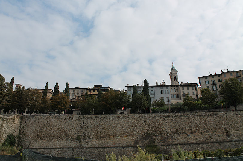 Panoramic view Città Alta & ramparts