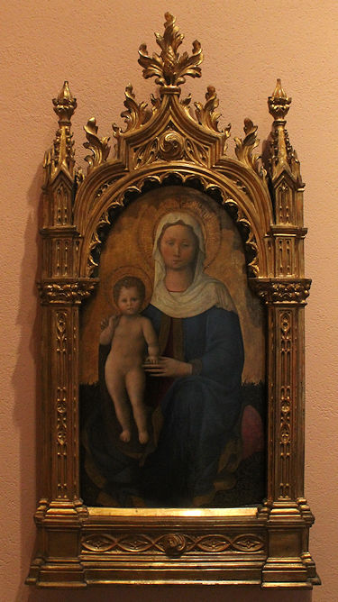 A Jacopo Bellini painting, Virgin & Child