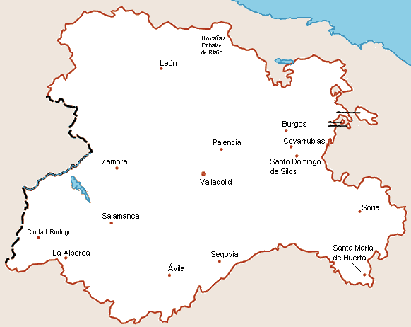 Castilla y León Map
