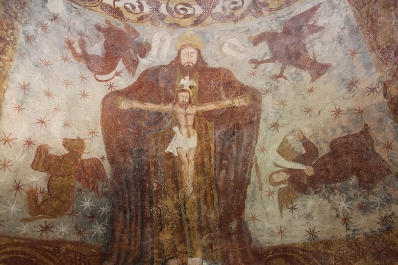 Iglesia de Santa Comba Holy Trinity fresco