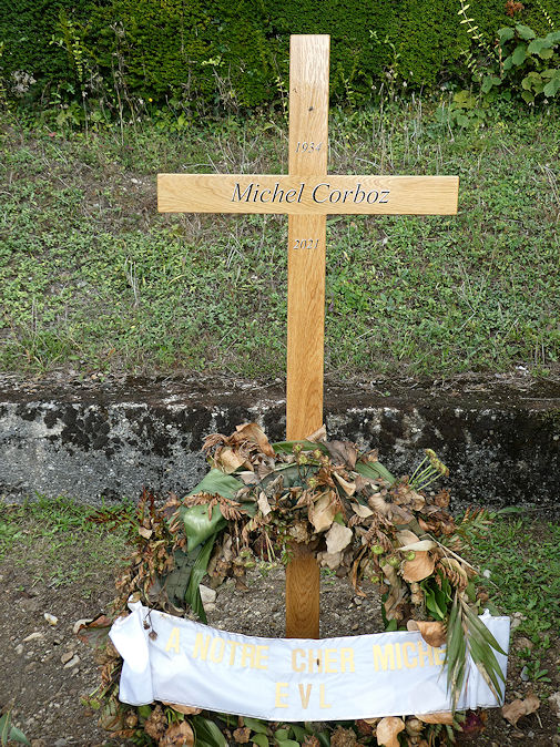 Michel Corboz's grave in Cimetière du Bois-de-Vaux