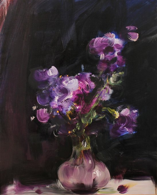 Aiguière pivoines