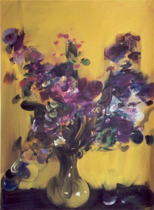 Iris fond jaune