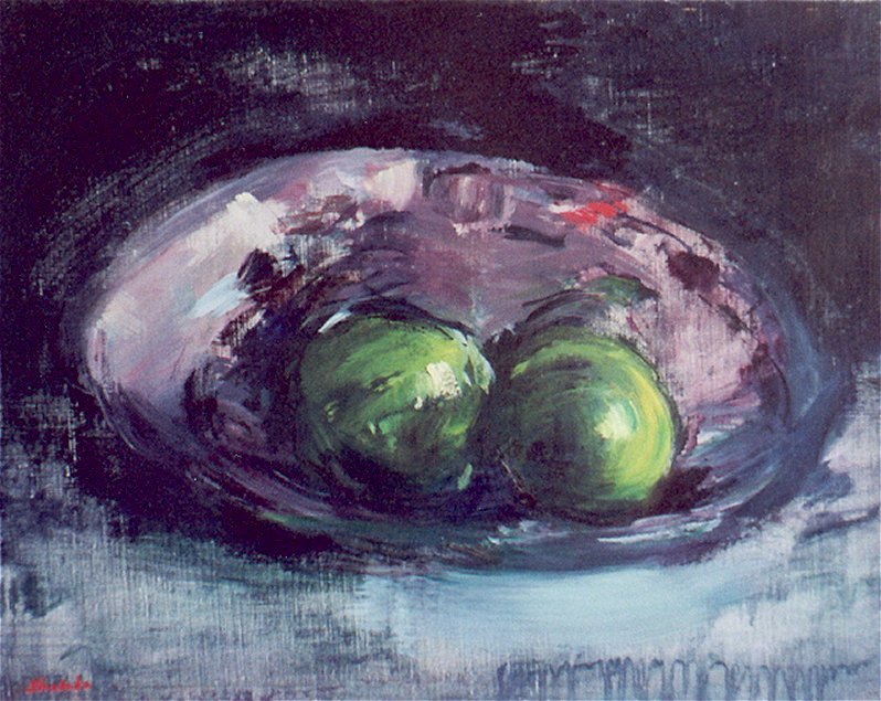 Pommes vertes assiette